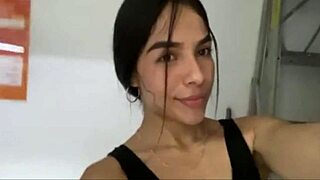 Risky teen feels intense pleasure masturbating in public gym shower