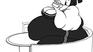 Bryn's weight gain journey with a muscular bodybuilder