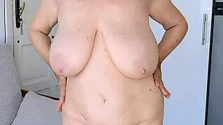 Mature Striptease & Toy Play Close-Up