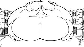 Bryn's weight gain journey with a muscular bodybuilder