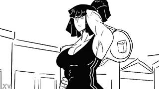 Bryn's weight gain journey with a muscular bodybuilder