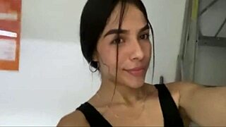 Risky teen feels intense pleasure masturbating in public gym shower