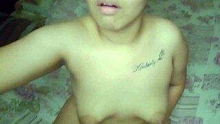 latina bitch fingers wet pussy with vibrator and cums hard