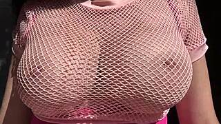 Italian big tits bounce outdoors in slow motion.