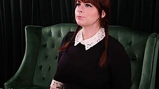 Curvy Bea York As Wednesday Addams Has A Crush On University Boy