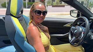 Blonde Milf Slut on Beach