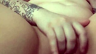 Tattooed Amateur Spreading Pussy Lips