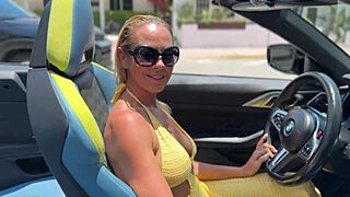 Blonde Milf Slut on Beach