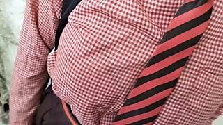 Hot desi indian schoolgirl gets her tight pussy fucked with dirty talk in hindi audio, beautiful and sexy in mms