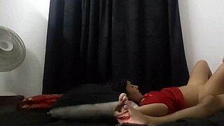 Bold guy forces cock on feet then rides until cum