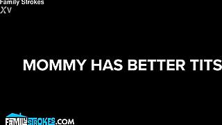 Stepmommy's Big Tits Teach Stepson Who's Boss
