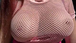 Italian big tits bounce outdoors in slow motion.