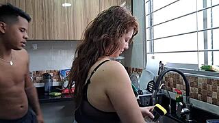 Big Titted Latina Enjoys Her Lover's Cock