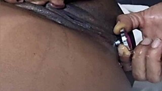 Tanned Teen Spreading Tight Pussy Lips