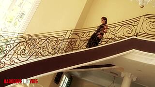 Hot british blonde model enjoys blowjob as appetizer before dinner