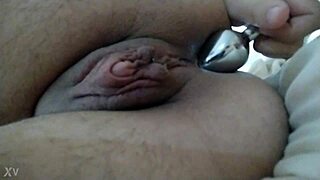 playing with anal plug leads to assfucking and clit stimulation