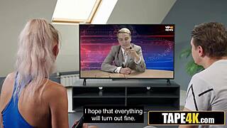 Blonde milf stripper next door takes it deep before the worlds end 😈