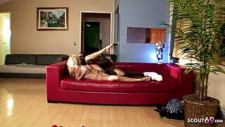 Oh wow, blonde wife seduces big black cock neighbor with hot massage before they fuck! 😏💦