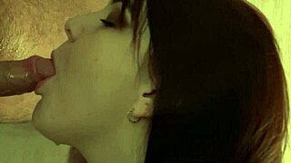 side view careless blowjob bukkake with dirty talk