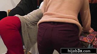 three muslim hotties go crazy for stripper's dick before wedding