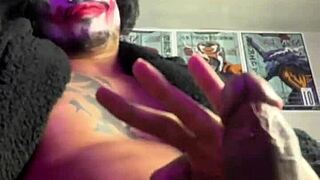 coringa in bat costume jerks off huge cock