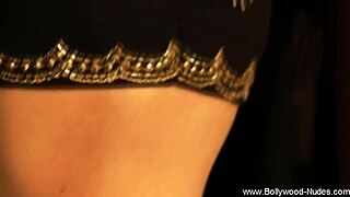 brunette in her black dress