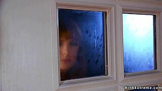 redhead slave gets gaping anal fucked by lesbian dom