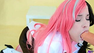 Neopolitan from RWBY cosplays in big tits porn scene