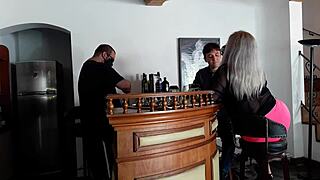 Married Blonde Fucking at the Bar?