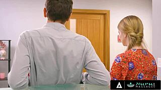 Nuru massage - naughty chanel preston starts threesome with shy couple in double massage