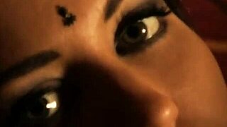 brunette in her black dress