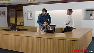 hot receptionist at mylfex gets wild