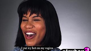 Ebony Milf Jenna Foxx Masturbates With Perfect Big Tits