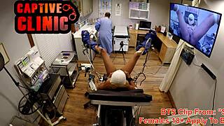 Taylor Ortega Naked in Bondage Clinic Behind Scenes