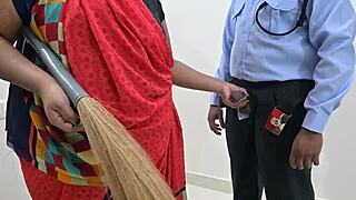 i feel so excited getting handjob from the maid