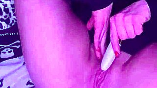 Dirty slut raven plays with her pussy