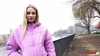 German Scout Picks Up Big Natural Saggy Tits Nurse For Casting Fuck