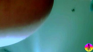 Single putting the sex toy in the aggressive anal