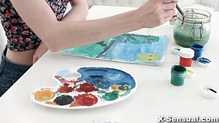 Skinny Teen Riley Jorden In Sensual Sex Art With Riding And Doggystyle