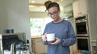 chubby lesbian cougar enjoys strapon play in high definition