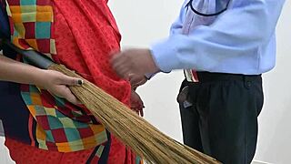 i feel so excited getting handjob from the maid