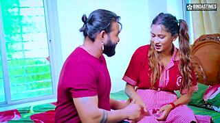 Desi Cute School Girl Experiences Her Very First Time Fucking With Muscular Body Builder Boyfriend In Outdoor Setting With Hindi Audio