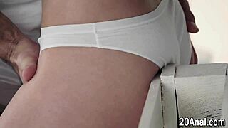 Hot Assed Babe Receives Facial Cumshot After Anal