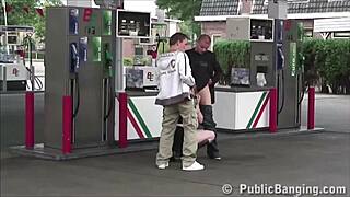 pregnant babe bangs two guys at gas station