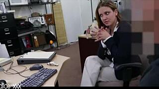 foxy big boobs business lady pussy pounded