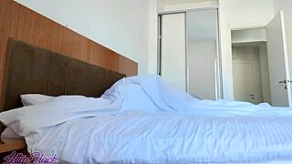 Horny woman seduces guy and swallows all his cum