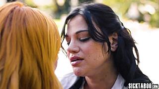 Dirty lesbian sex unfolds with naughty milfs mona azar and big tits lauren phillips using toys.