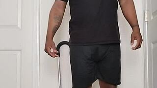 good morning routine of getting undressed and spreading buttocks open in the early morning for a relaxing solo moment