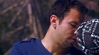 brunette milf eve lawrence relaxes on snow