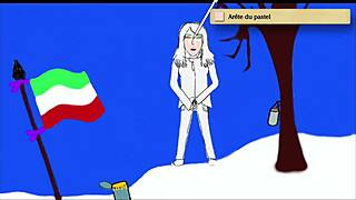 Teen 18+ girl peeing standing up in art academy